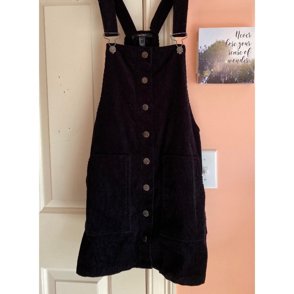 Black overall dress